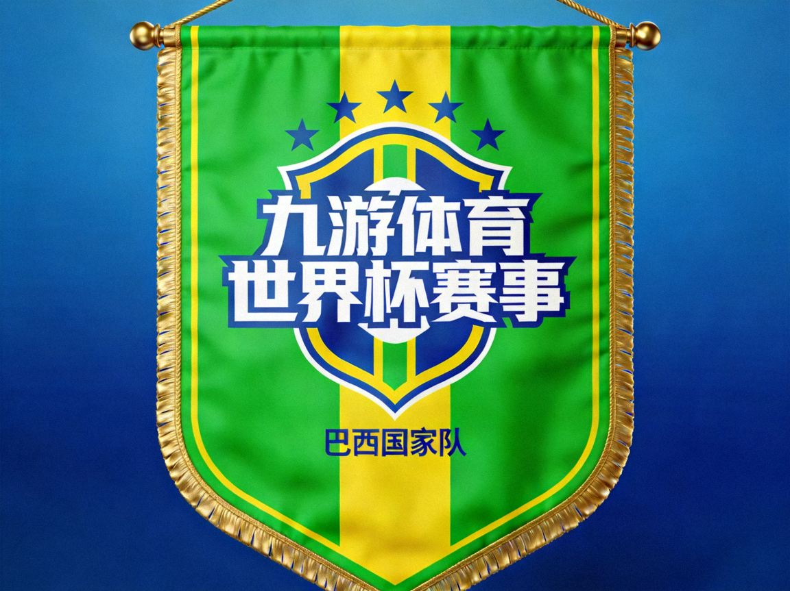 九游体育世界杯赛事：巴西国家队队旗，绿色与黄色标志性配色